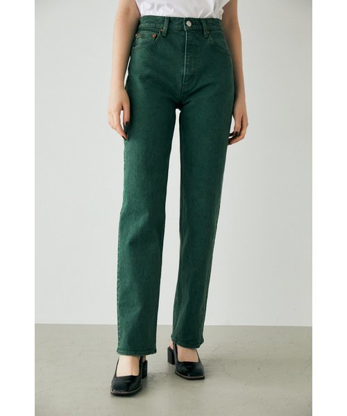 MOUSSY PLAIN JEANS STRAIGHT GREEN