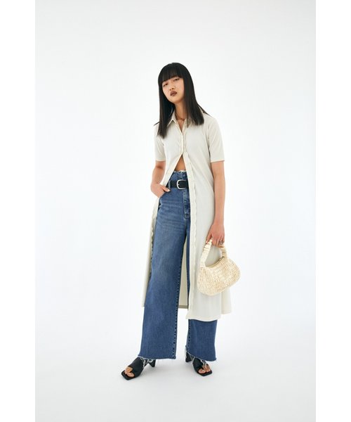 BELTED CUT OFF WIDE FLARE | MOUSSY（マウジー）の通販 - &mall