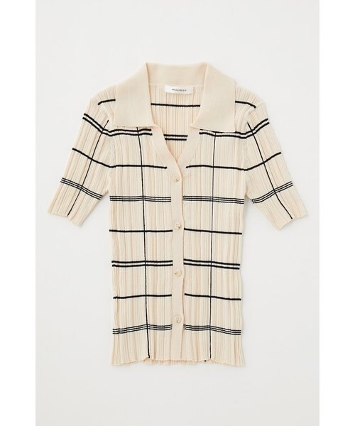 HALF SLEEVE RANDOM KNIT POLO | MOUSSY（マウジー）の通販 - &mall