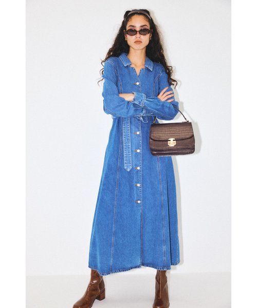 DENIM MAXI SHIRT ドレス | MOUSSY（マウジー）の通販 - &mall