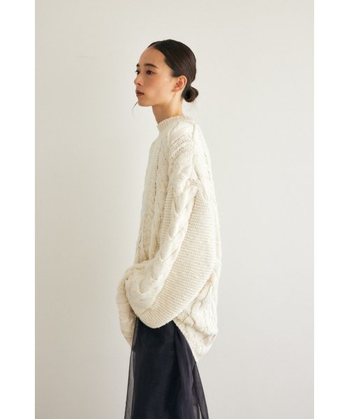M_】CABLE KNIT チュニック | MOUSSY（マウジー）の通販 - &mall
