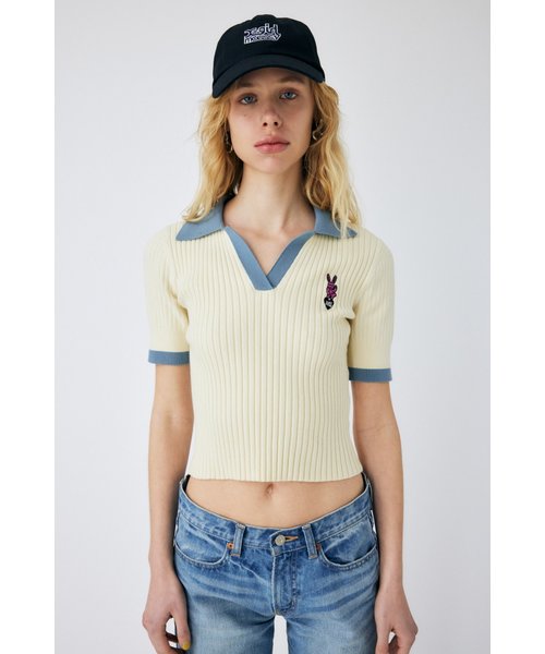 XG RANDOM RIB KNIT POLO | MOUSSY（マウジー）の通販 - &mall