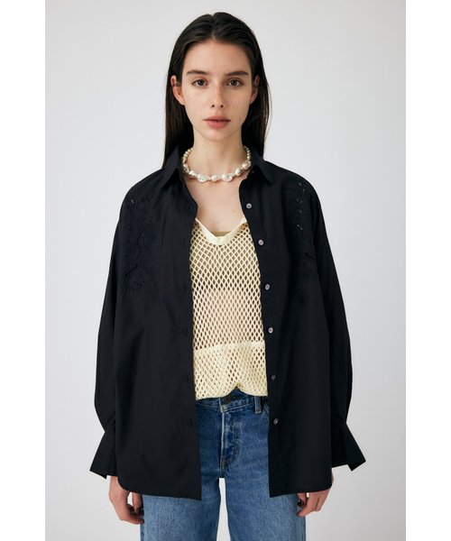 EMBROIDERY POPLIN LOOSE シャツ | MOUSSY（マウジー）の通販 - &mall