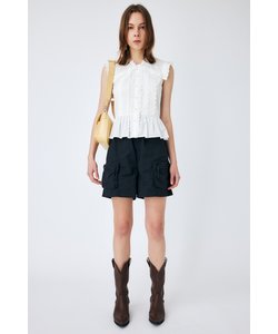 COTTON EYELET SLEEVELESS ブラウス