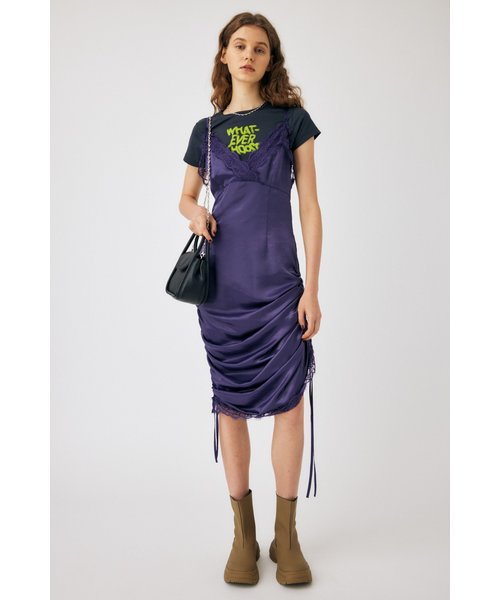 LACE SATIN SLIP ドレス | MOUSSY（マウジー）の通販 - &mall