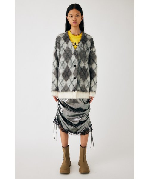 SHAGGY KNIT ARGYLE カーディガン | MOUSSY（マウジー）の通販 - &mall