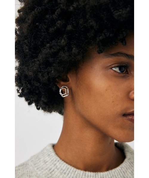 HEXAGON LINE EARRINGS