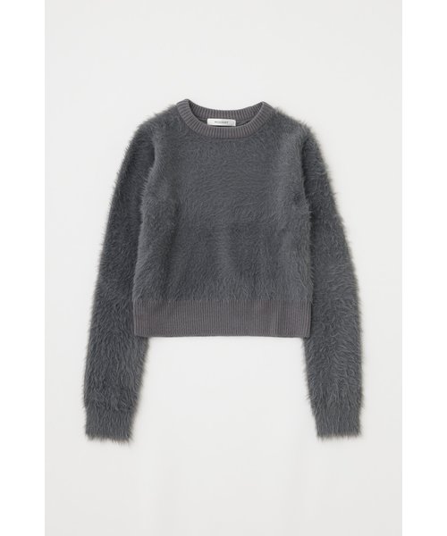 CROPPED SHAGGY KNIT トップス