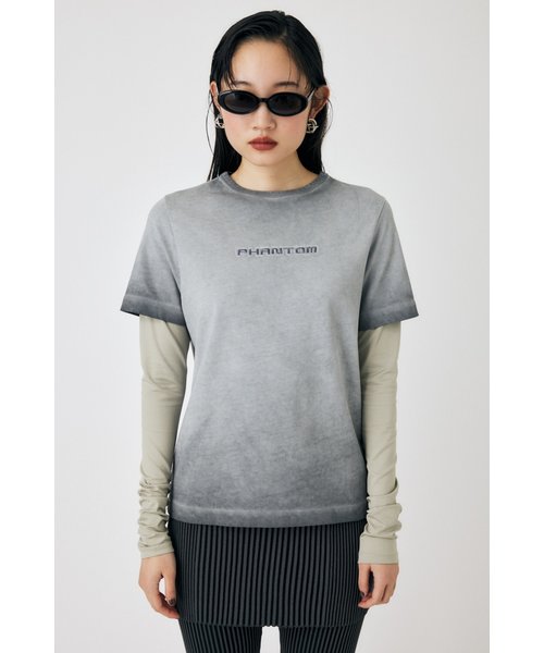 LAYERED LIKE EMBROIDERY LS Tシャツ