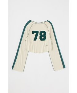 NUMBER BELL SLEEVE LS Tシャツ