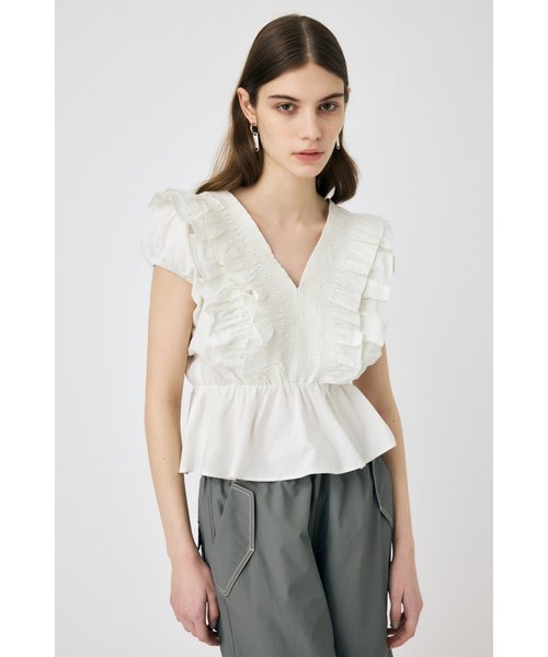 SHOULDER FRILL ブラウス | MOUSSY（マウジー）の通販 - &mall