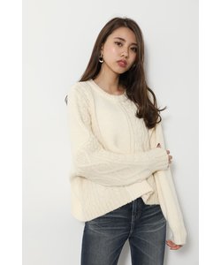 mix cable Knit TOP