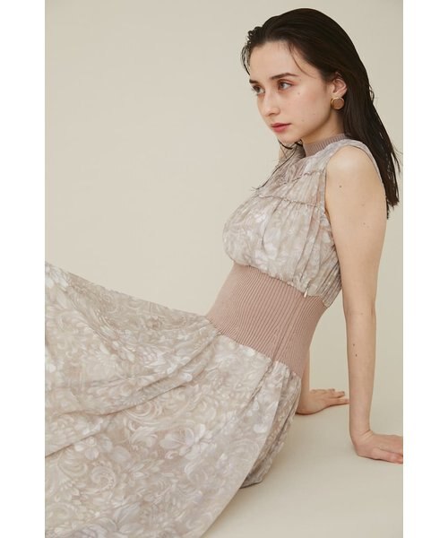 H Nギャザーシフォンノースリーブop Rienda リエンダ の通販 Mall