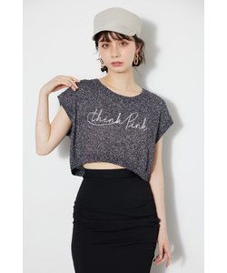 クロップドメッセージKnit TOP