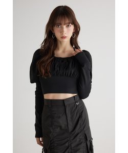 バストギャザークロップドKnit TOP