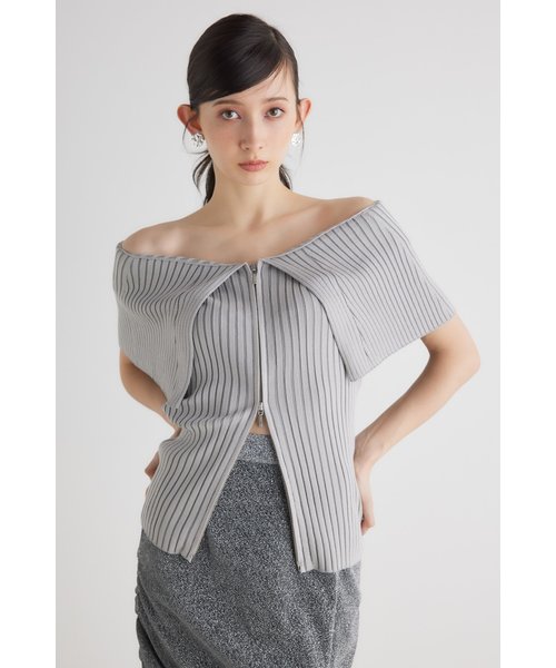 BIGカラーオフショル Knit TOP