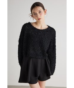 ラメシャギーメッシュKnit TOP