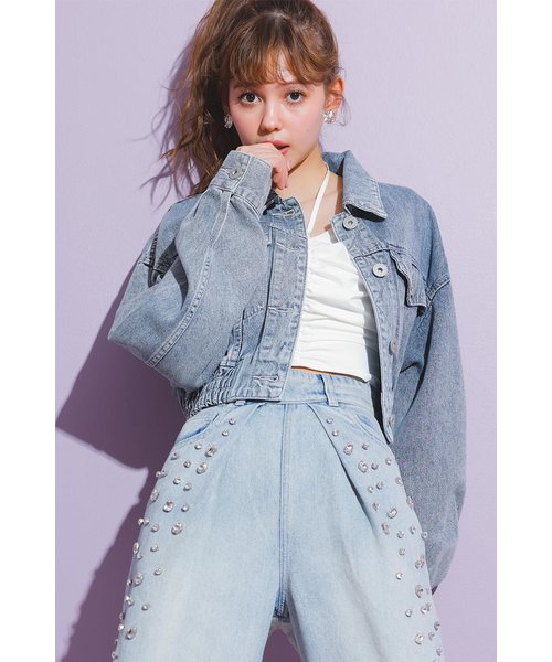 ゴムギャザーショート DENIM JK