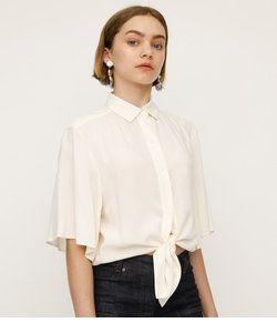 FRONT TIE FLARE SLEEVE TOPS