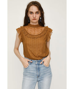 LACE FRILL N／S TOPS