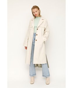 BI COLOR MILITARY TRENCH コート