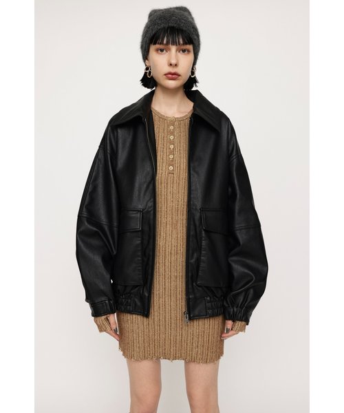 FAUX LEATHER ZIP UP ブルゾン | SLY（スライ）の通販 - &mall