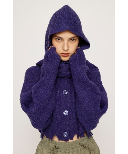 WOOL MIX KNIT HOODED マフラー | SLY（スライ）の通販 - &mall