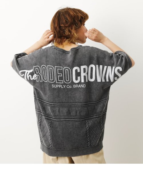 ドッキングパターンニットトップス | Rodeo Crowns/RODEO CROWNS WIDE