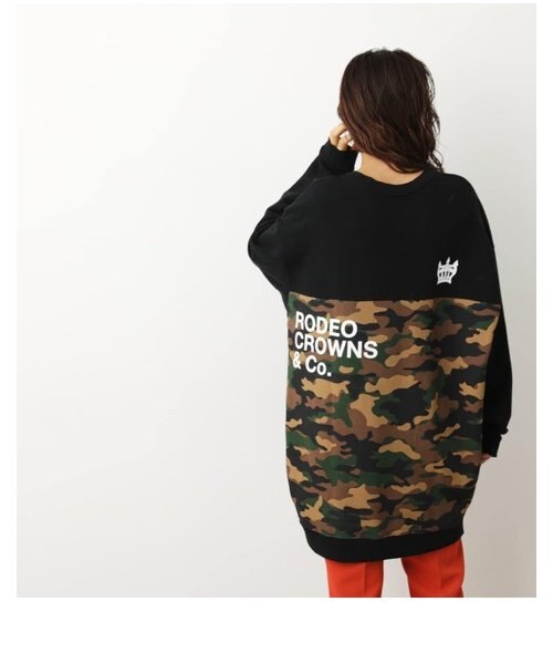 Web Outlet限定 バイカラースウェットワンピース Rodeo Crowns Rodeo Crowns Wide Bowl ロデオクラウンズ ロデオクラウンズワイドボウル の通販 Mall