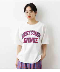 ツイルアップリケカレッジTシャツ