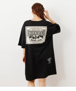 コーデュロイパッチTシャツワンピース