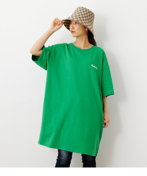 コーデュロイパッチTシャツワンピース