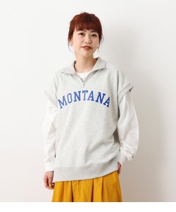 ハーフジップベストL／S Tシャツセット