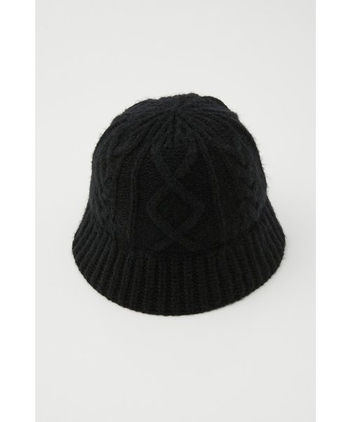 CABLE KNIT BUCKET HAT