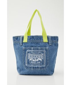 POINT COLOR DENIM MINI TOTE