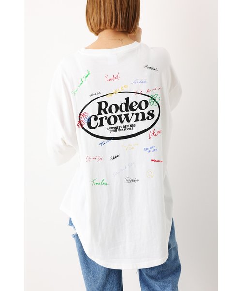 WEB限定）Text DoodleロゴTシャツ | Rodeo Crowns/RODEO CROWNS WIDE