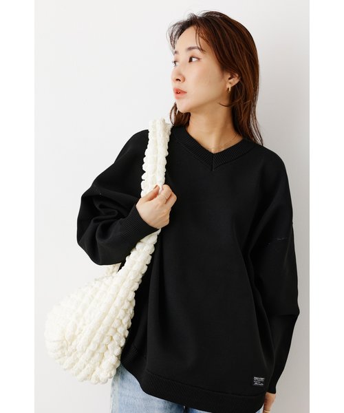 A-LIGHT KNIT Vネックトップス