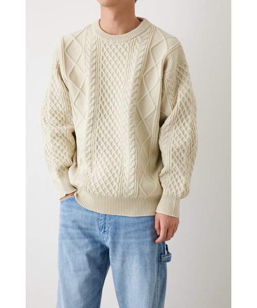 A-LIGHT KNIT ケーブルトップス