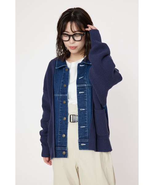 DENIM ドッキングカーディガン