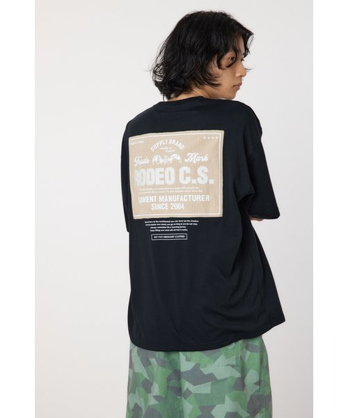 コーデュロイレーベルTシャツ