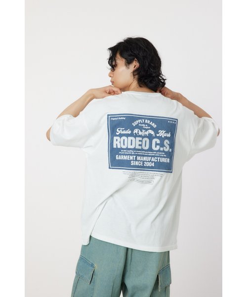 コーデュロイレーベルTシャツ