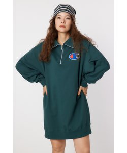 Champion ハーフジップスウェットワンピース