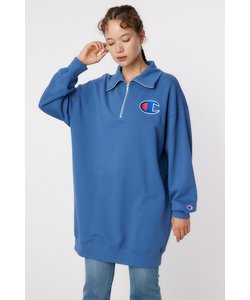 Champion ハーフジップスウェットワンピース