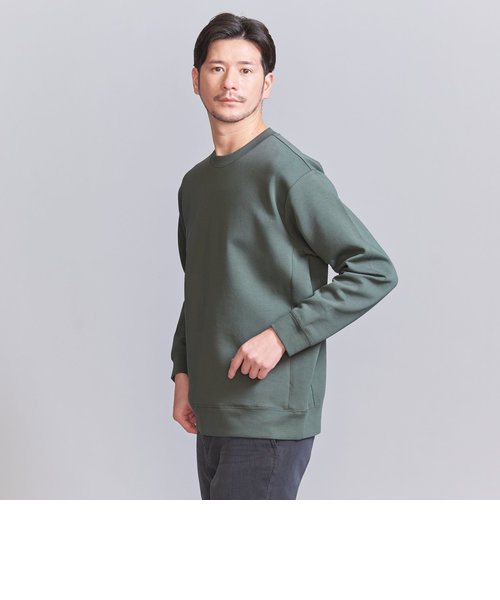 【WEB限定 WARDROBE SMART】ダブルニット クルーネック スウェット/セットアップ対応