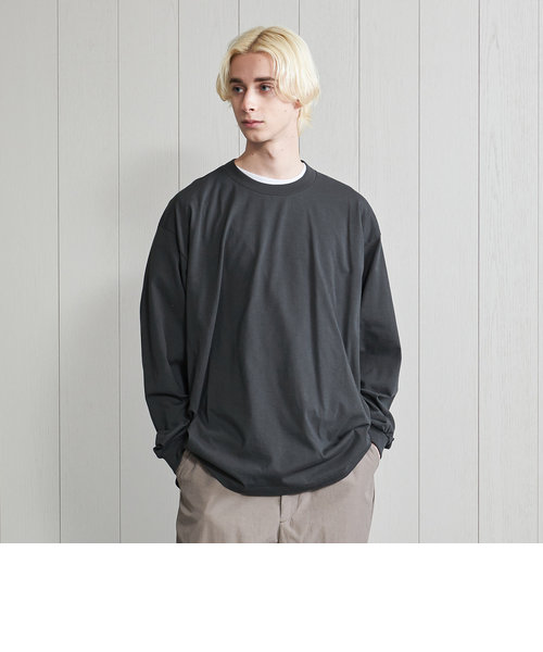 H＞COTTON CREW NECK LONG SLEEVE T SHIRT/Tシャツ.   BEAUTY&YOUTH