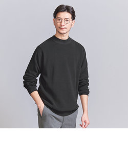 【WEB限定 WARDROBE SMART】マシーンウォッシュ ハイゲージ アゼ ジャケット クルーネックニット