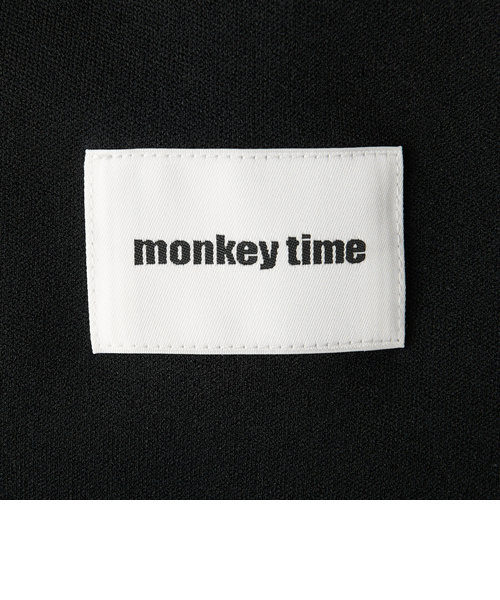 monkey time＞ ジャージー サイド レース フレア トラック パンツ