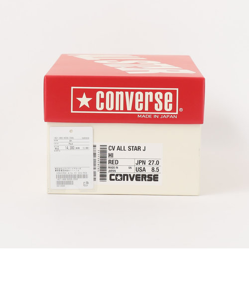 CONVERSE＞ オールスター J HI レッド キャンバス/スニーカー