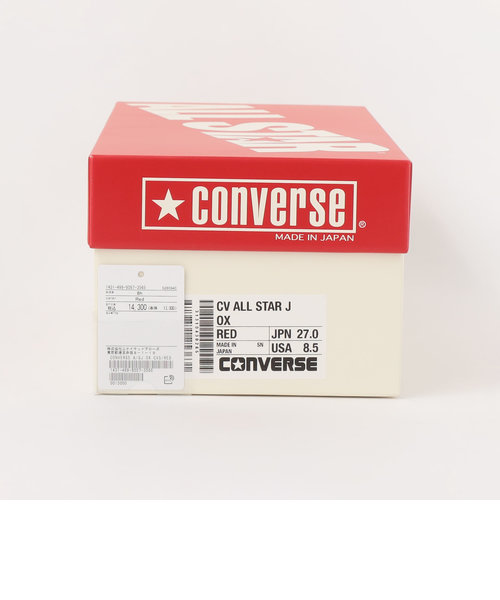 CONVERSE＞ オールスター J OX レッド キャンバス/スニーカー