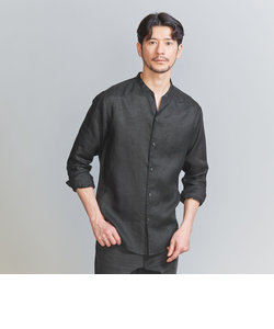【WEB限定 WARDROBE SMART】リネン バンドカラー スキッパーシャツ